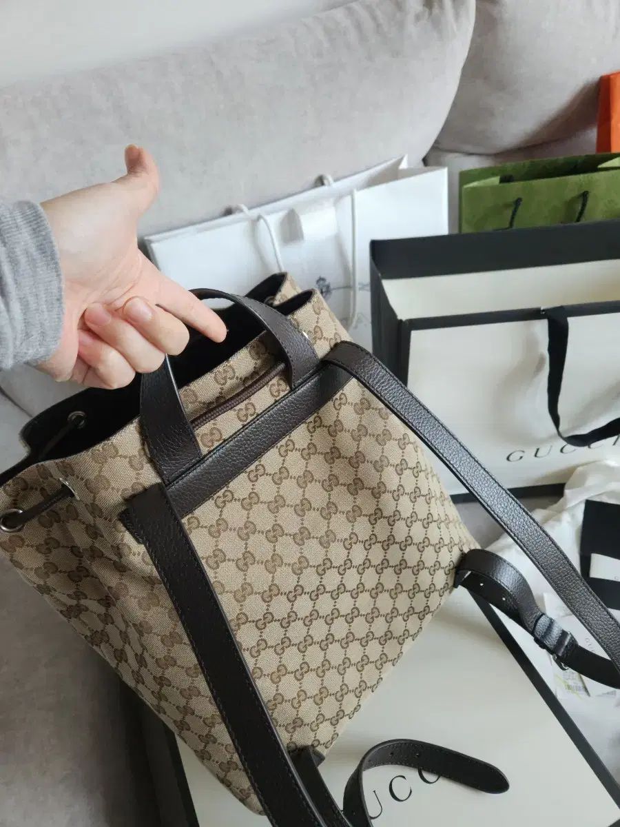 ジャカード バケットバッグ