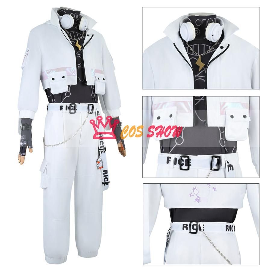 第五人格 Identity V ダックコラボ コラボ 囚人 ルカ バルサー コスプレ衣装 ホワイト cosplay仮装 日常服 イベント クリスマス ハロウィン
