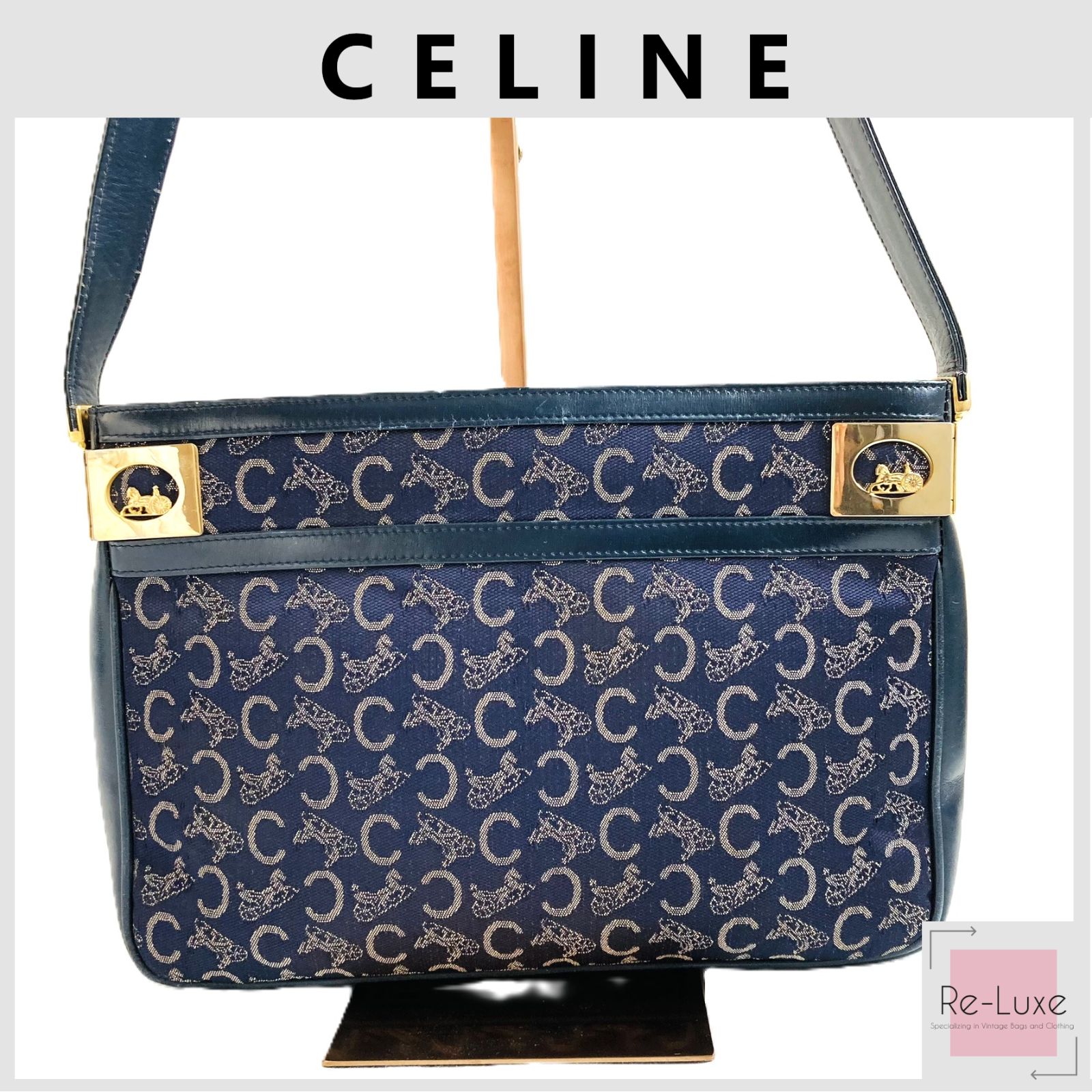 CELINE セリーヌvintage 馬車金具 ショルダーバッグ - メルカリ