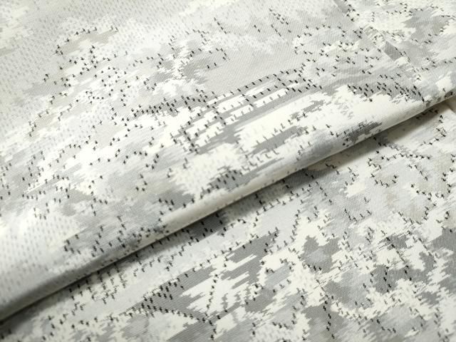 平和屋着物○本場大島紬 白大島 渡り橋風景文 総絣 正絹 逸品