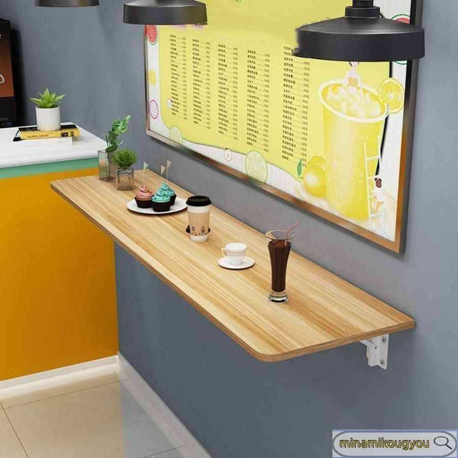 折りたたみダイニングテーブル　　キッチンテーブル、省スペース 省スペースの壁掛け式折りたたみダイニングテーブル - 狭いスペース