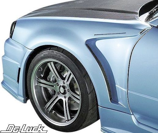 【Stage21/RISING】［新品]ER34/ENR34/HR34 スカイライン 用軽量FRP製ダクト付きエアロボンネット ［RER34-B］