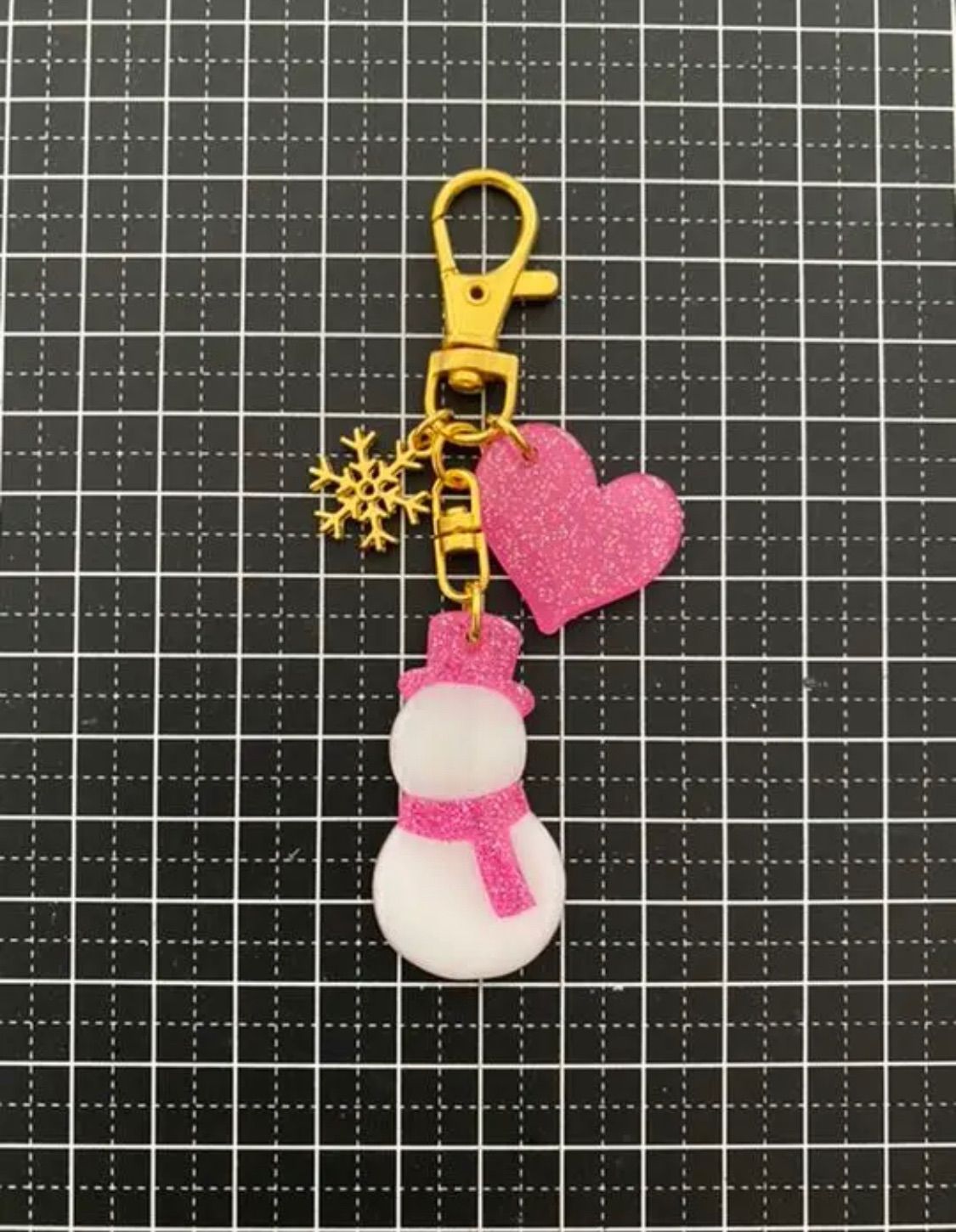 SnowMan 推し活 推し色 雪だるまキーホルダー 《イニシャルタイプ