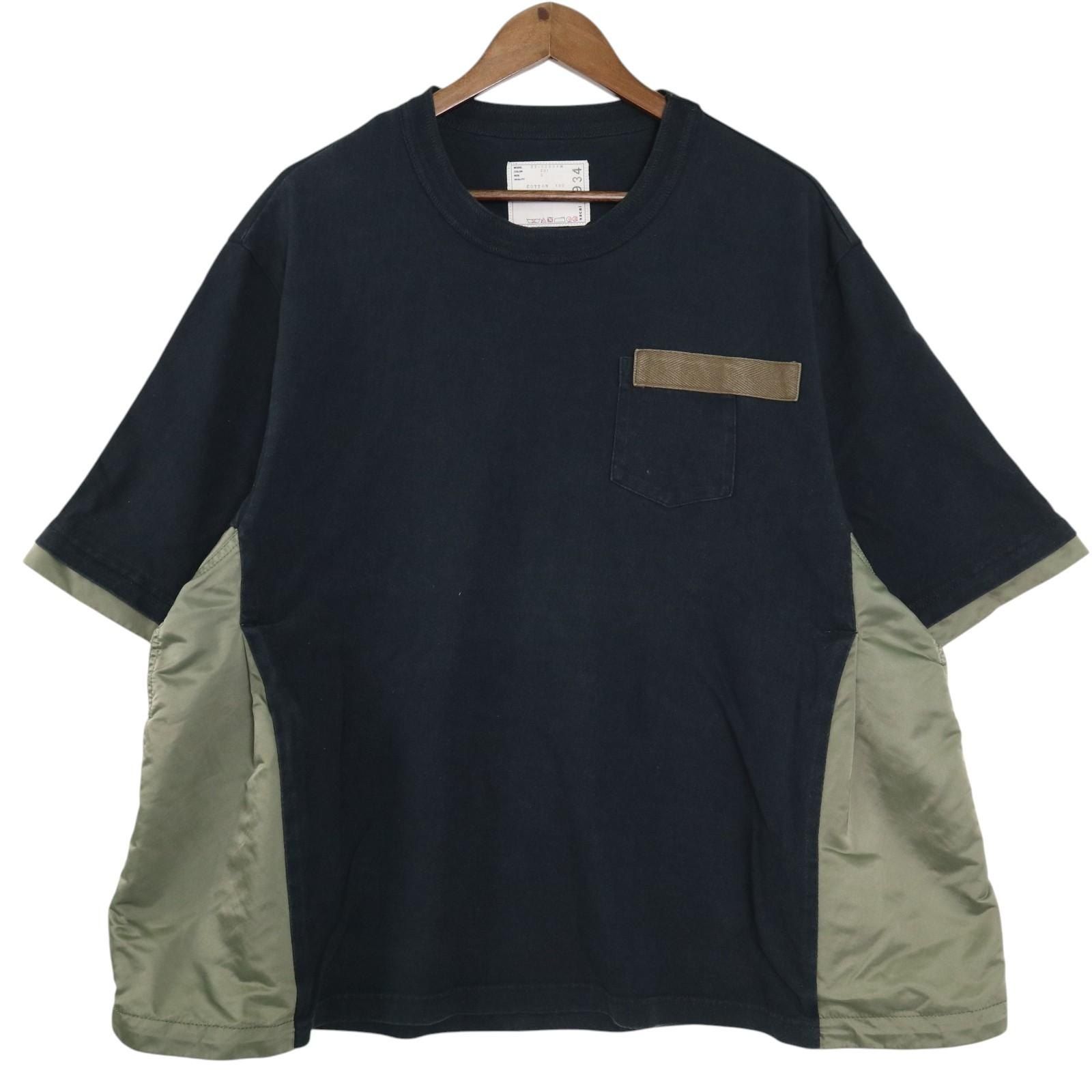 sacai サカイ ドッキングクルーネックTシャツ＊