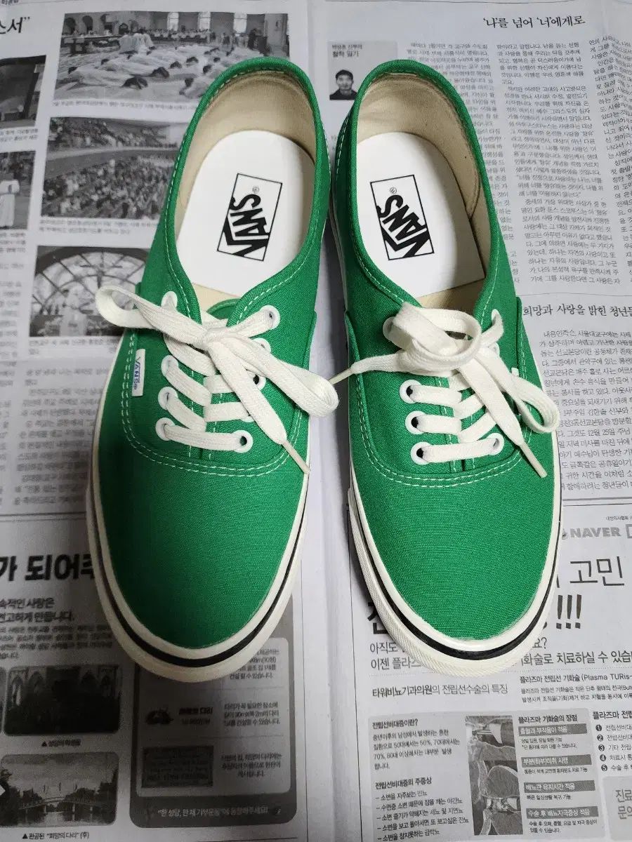 【雷市場（ポンジャン）商品韓国直送】 VANS(バンズ) オーセンティック 44 DX ー アナハイム ファクトリー OG エメラルド グリーン