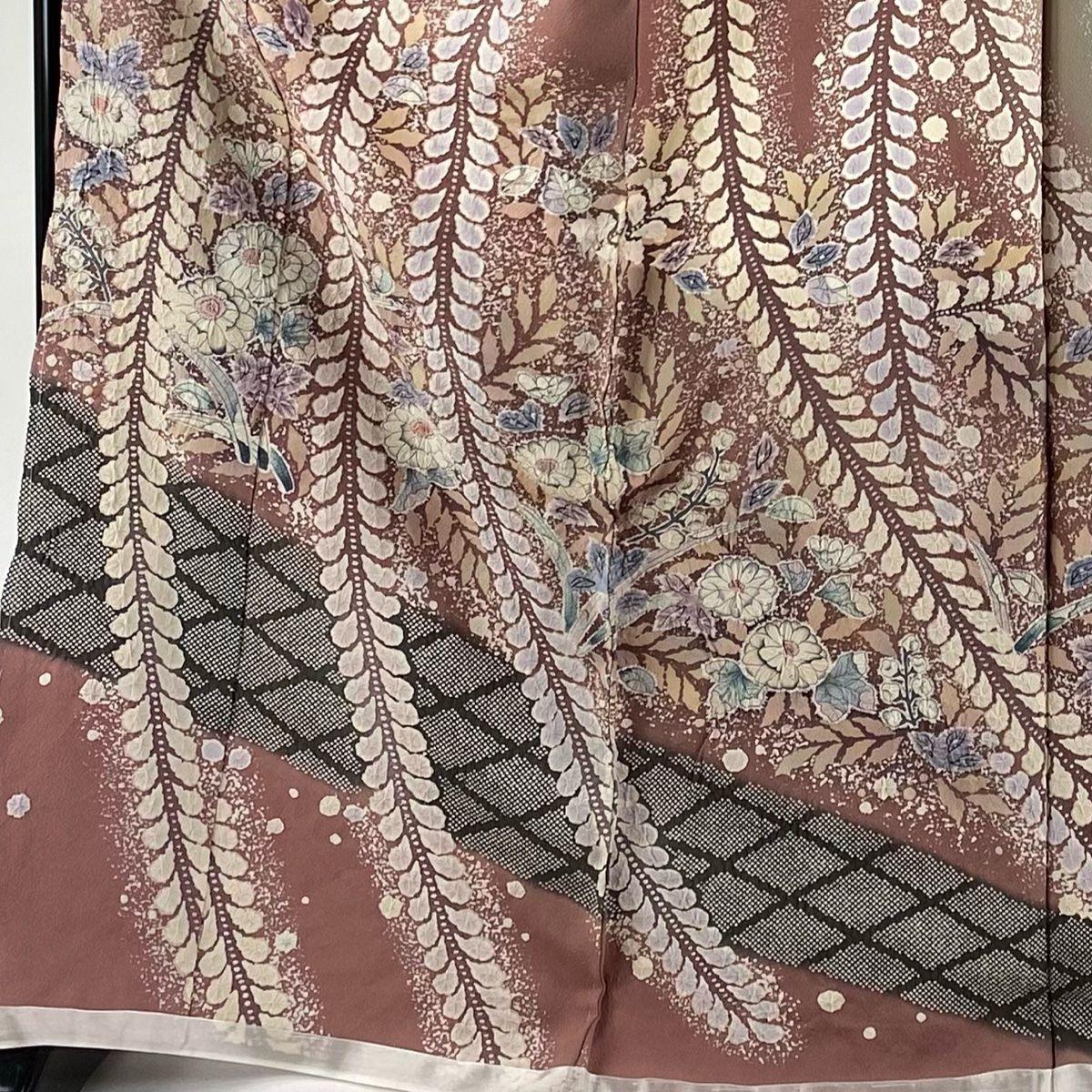 訪問着 身丈172cm 裄丈70cm 未仕立て 翠山工房 仮絵羽 落款 辻が花  