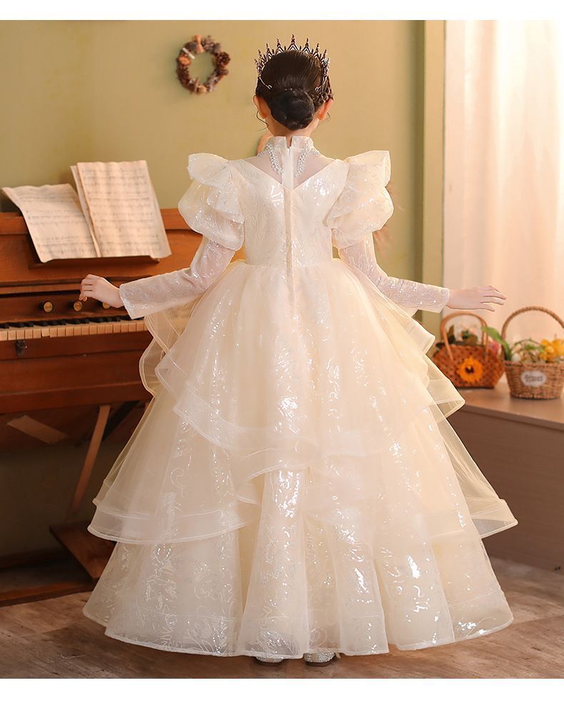 ロングドレス 秋冬 フォーマル 子供 ドレス 女の子 キッズ ピアノ 発表会 ドレス フォーマルワンピース パーディー ドレス 上品 エレガント ジュニア xzdsfge USTAUSTRALIA_COM_AU