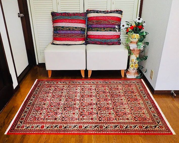 ペルシャ絨毯 ヤラメ絨毯 座布団 手織り イラン 座布団ヤラメ(14