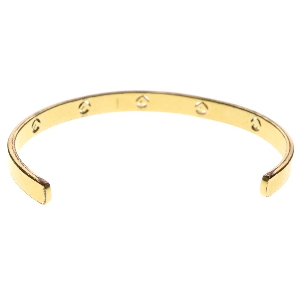 FENDI フェンディ エフイズ ラインストーン バングル ゴールド GP イエローゴールド