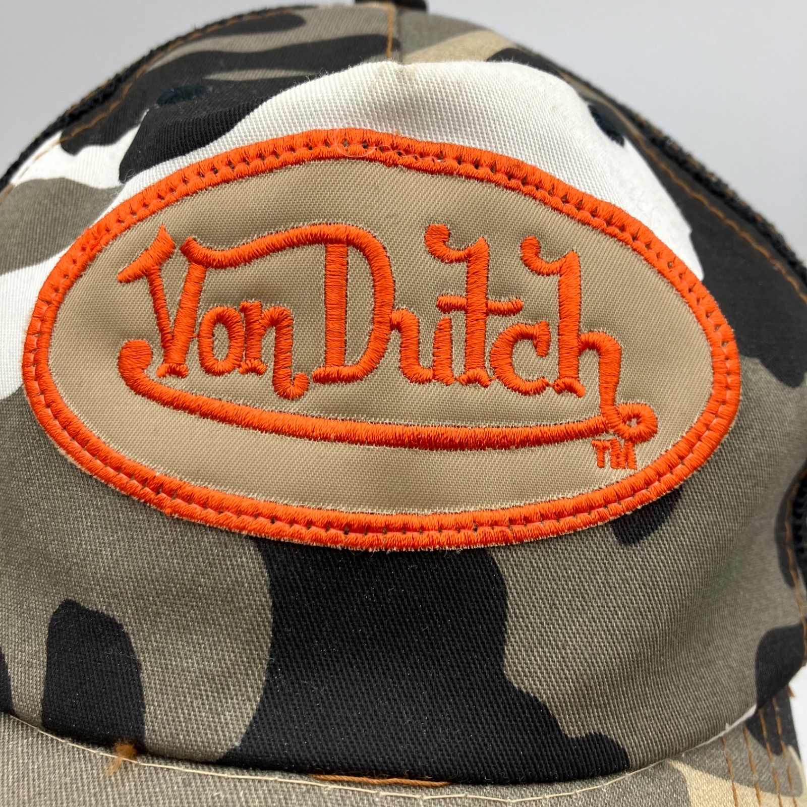 【新品未使用】Y2K復刻レア Von Dutch ボンダッチ ネイビー x 豹柄 新品未使用】Y2K復刻レア Von Dutch ボンダッチ ネイビー x 豹柄