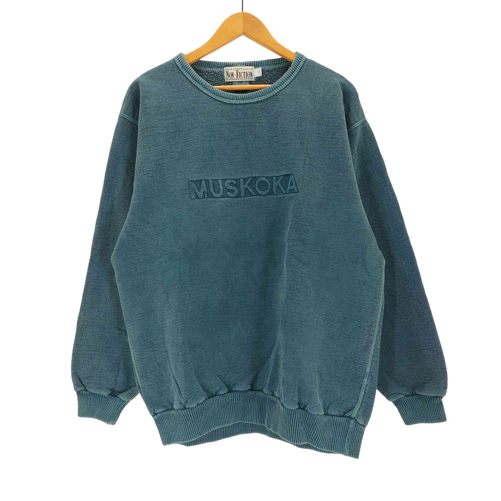 ユーズドフルギ USED古着 {{Non Fiction}} カナダ製 エンボス加工クルーネックスウェット メンズ JPN：1 