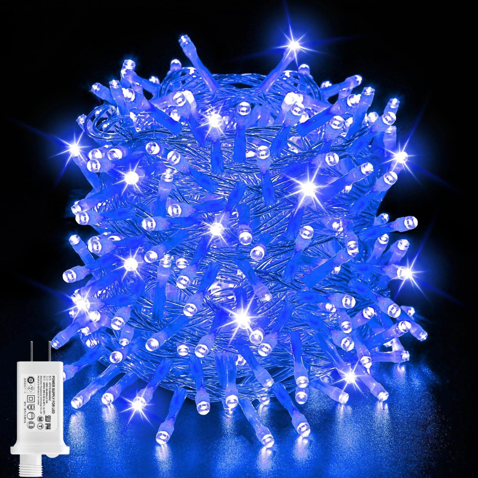 D:ブルー cshare LEDイルミネーションライト ストレート 30M 500球 LED ...