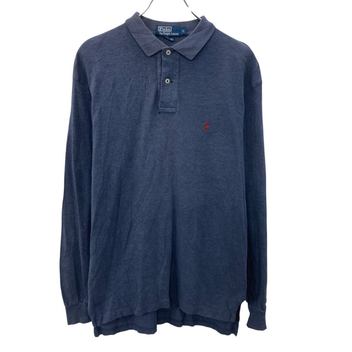 Ralph Lauren ネイビー 長袖ポロシャツ USA古着 Ralph Lauren ラルフローレン 長袖 ポロシャツ ネイビー