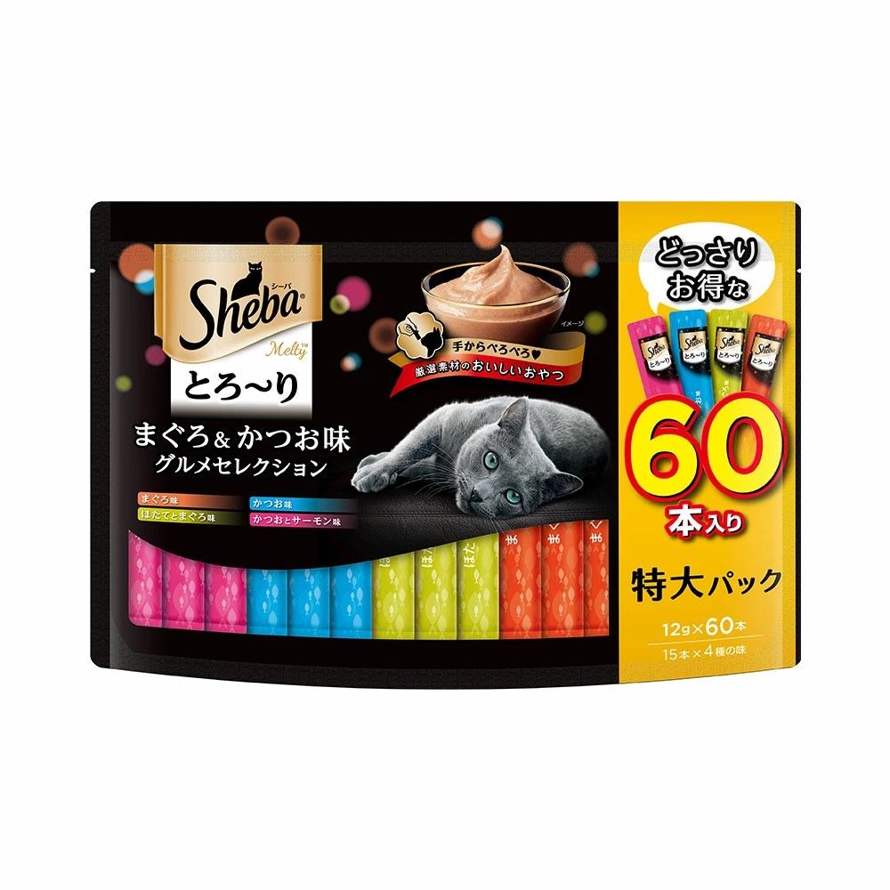 同梱不可 12個セット マースジャパンリミテッド シーバとろ～りメルティまぐろ＆かつお味グルメセレクション12g×60本