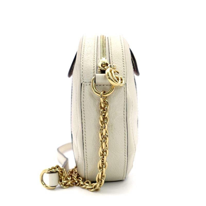 グッチ オフィディア チェーンショルダーバッグ ホワイト レザー グッチ GUCCI オフィディア チェーンショルダーバッグ ホワイト