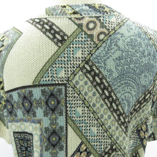 エトロ ETRO 極美品 近年 シルク ニット セーター リネン混 総柄 幾何