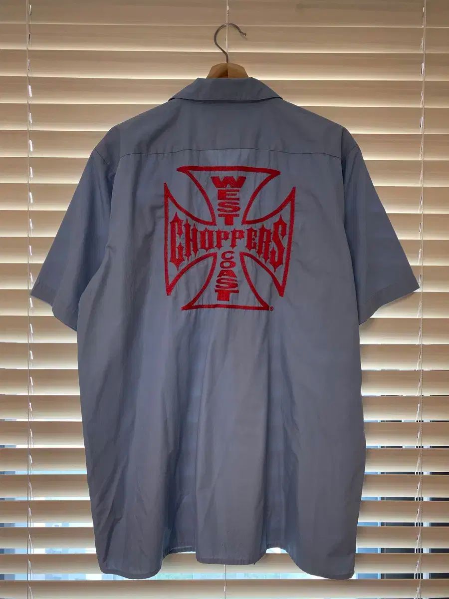 90s 西 コースト チャッパーズ チャッパーズ チェーン ステッチ 半袖 ワーク シャツ L