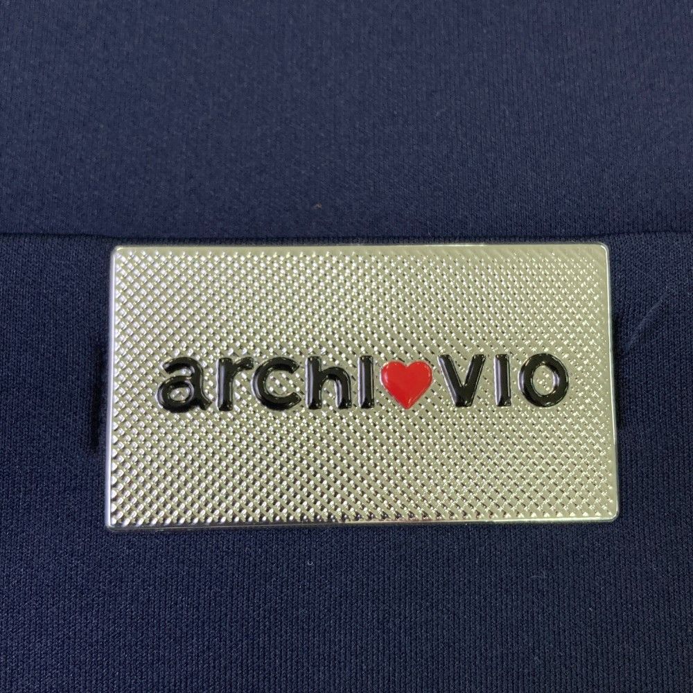 サイズ：38 ARCHIVIO アルチビオ  切替 ハーフジップ長袖ワンピース  ネイビー系 [240101418168] ゴルフウェア レディース ストスト サイズ：38 ARCHIVIO アルチビオ 切替 ハーフジップ長袖