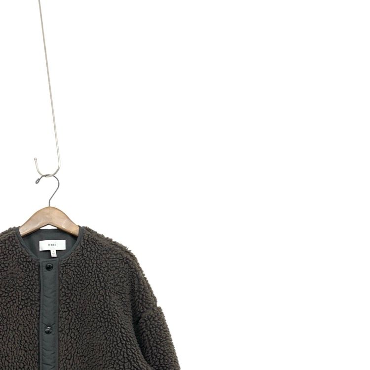 HYKE ハイク FAUX SHEARLING JACKET ボアジャケット ブルゾン オリーブ 