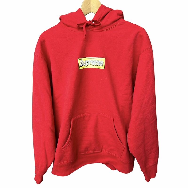 シュプリーム SUPREME 22SS ブリング ボックスロゴ フーディー Bling Box Logo Hooded Sweatshirt 赤 レッド トレーナー M  メンズ