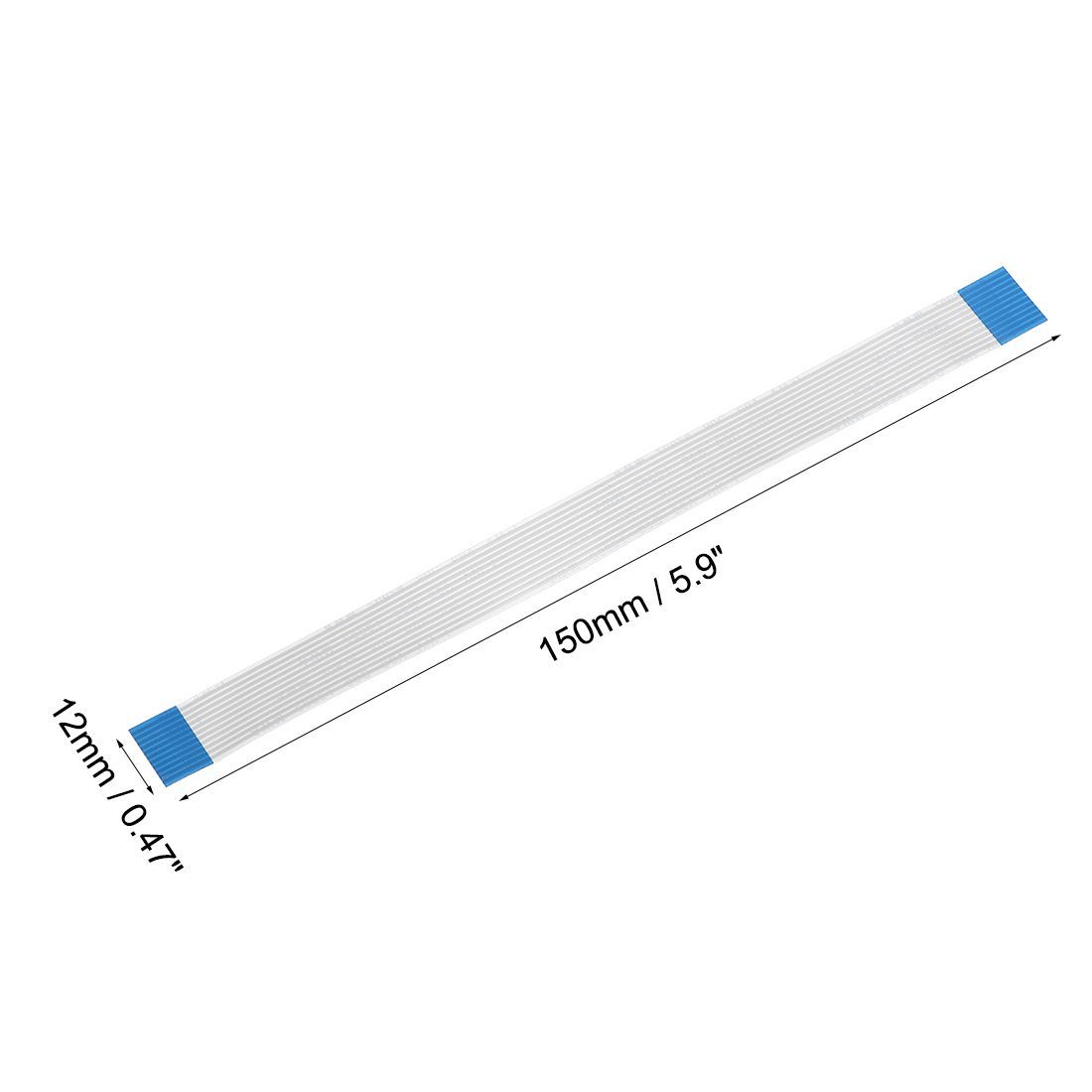 uxcell フレキシブルフラットケーブル150mm 1mmピッチ 11ピン FPC FFC