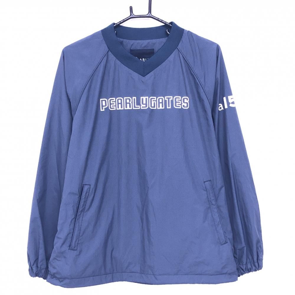 パーリーゲイツ ナイロンスニード ネイビー 細目格子柄 ブルゾン Vネック 裏地付 メンズ 1 S ゴルフウェア PEARLY GATES