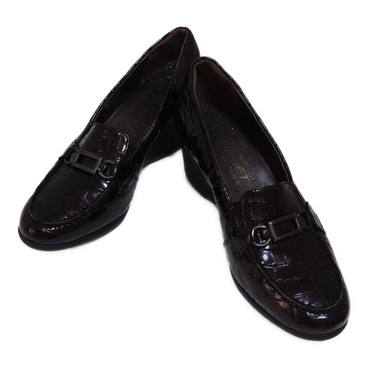 新品同様 メフィスト*MEPHISTO 型押しレザー サンダル 37 黒*送料込 MEPHISTO(メフィスト) シューズ EUR 3 1⁄2 レディース新品同様