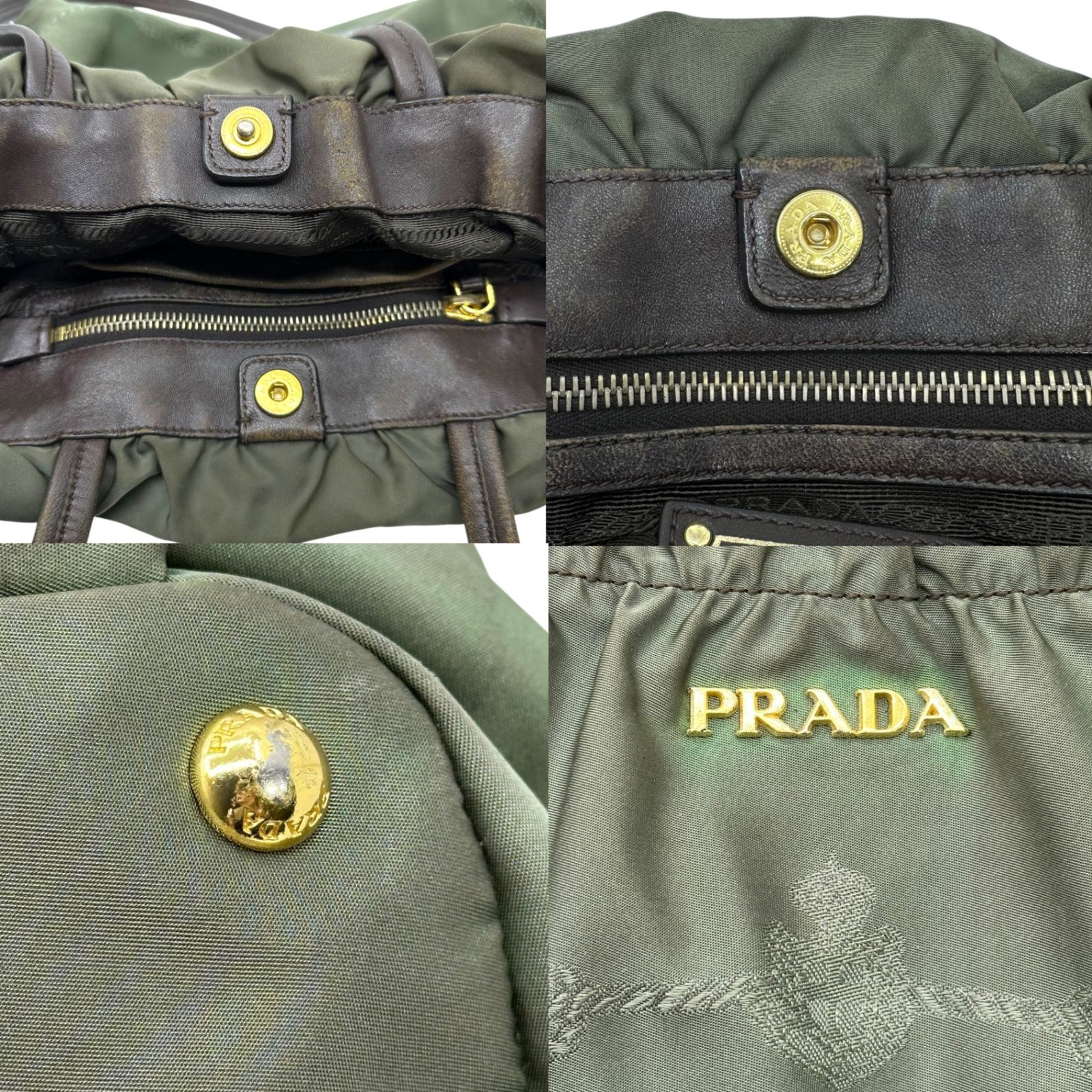 PRADA(プラダ) Logo Nylon Drawstring Tote Bag ロゴ ナイロン 巾着