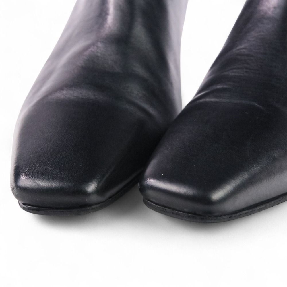 美品 TOTEME トーテム Mid Heel Leather Boot レザー サイドゴア