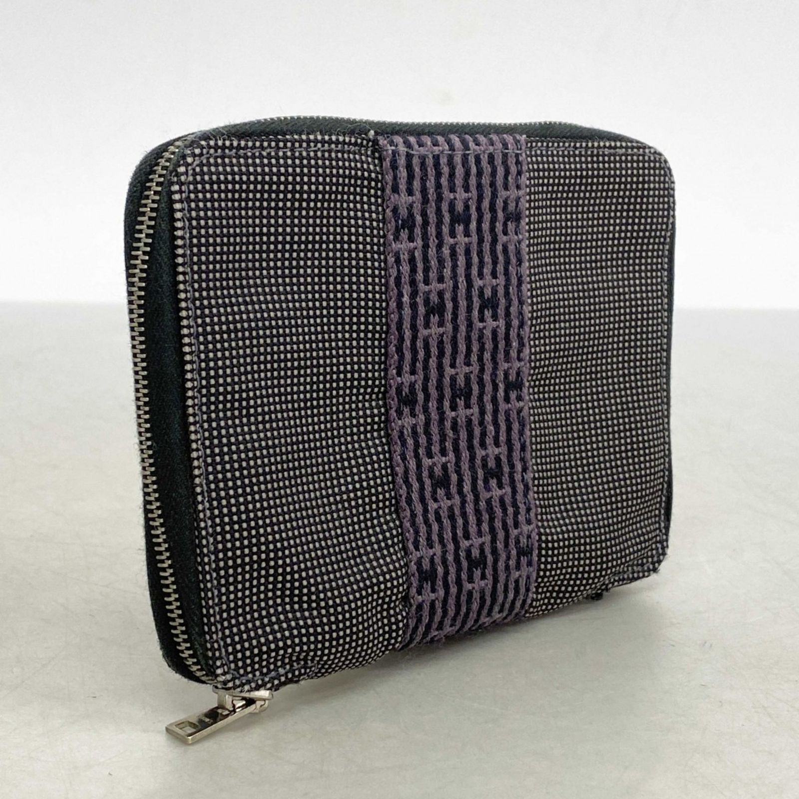 エルメス Hermes エルメス 財布 コインケース エールライン パースPM キャンバス グレー レディース