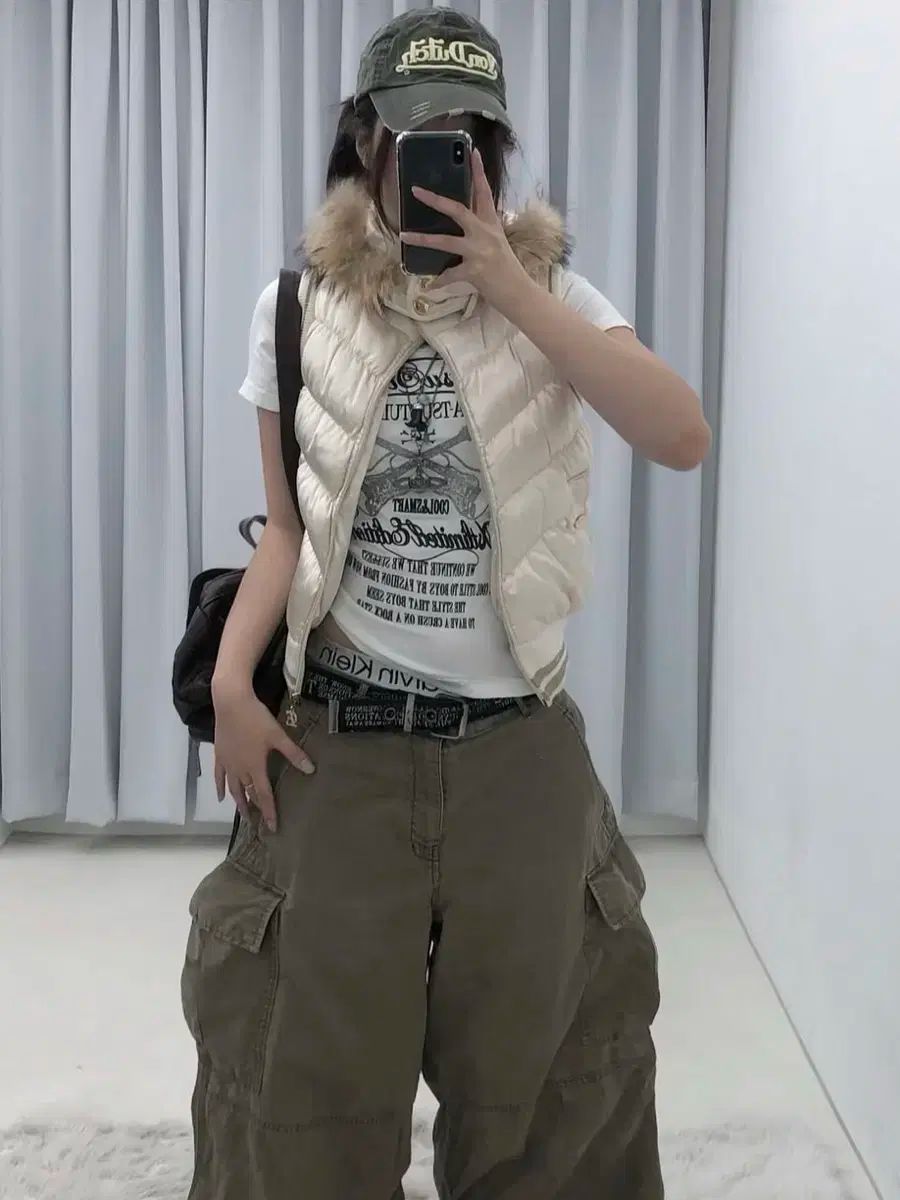 EGOIST ファー ダウン ベスト