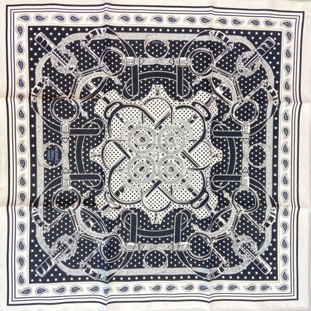 【週末お値下げ】エルメス　バンダナ　エプロンドール　カレ　55 未使用品◎HERMÉSエルメス シルクバンダナ/エプロンドール/カレ