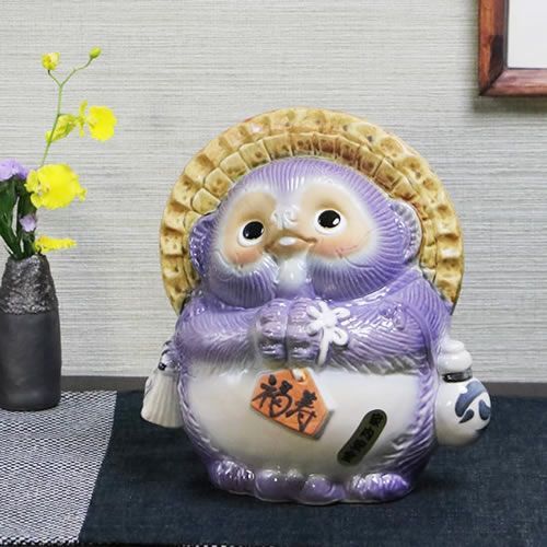 タヌキ太夫　狸置物　たぬき　京焼　骨董　アンティーク　信楽焼　清水焼　茶道具 タヌキ太夫 狸置物 たぬき 京焼 骨董 アンティーク 信楽焼