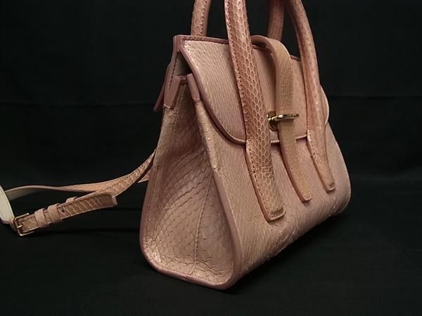 □極上□本物□新品同様□ SONIA RYKIEL ソニアリキエル パイソン 2WAY