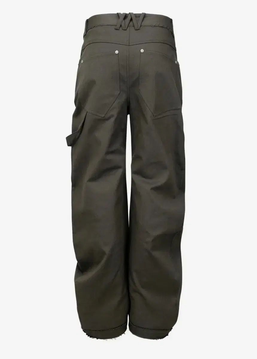 LIA| RAWCUT CURVED PANTS KHAKI 1