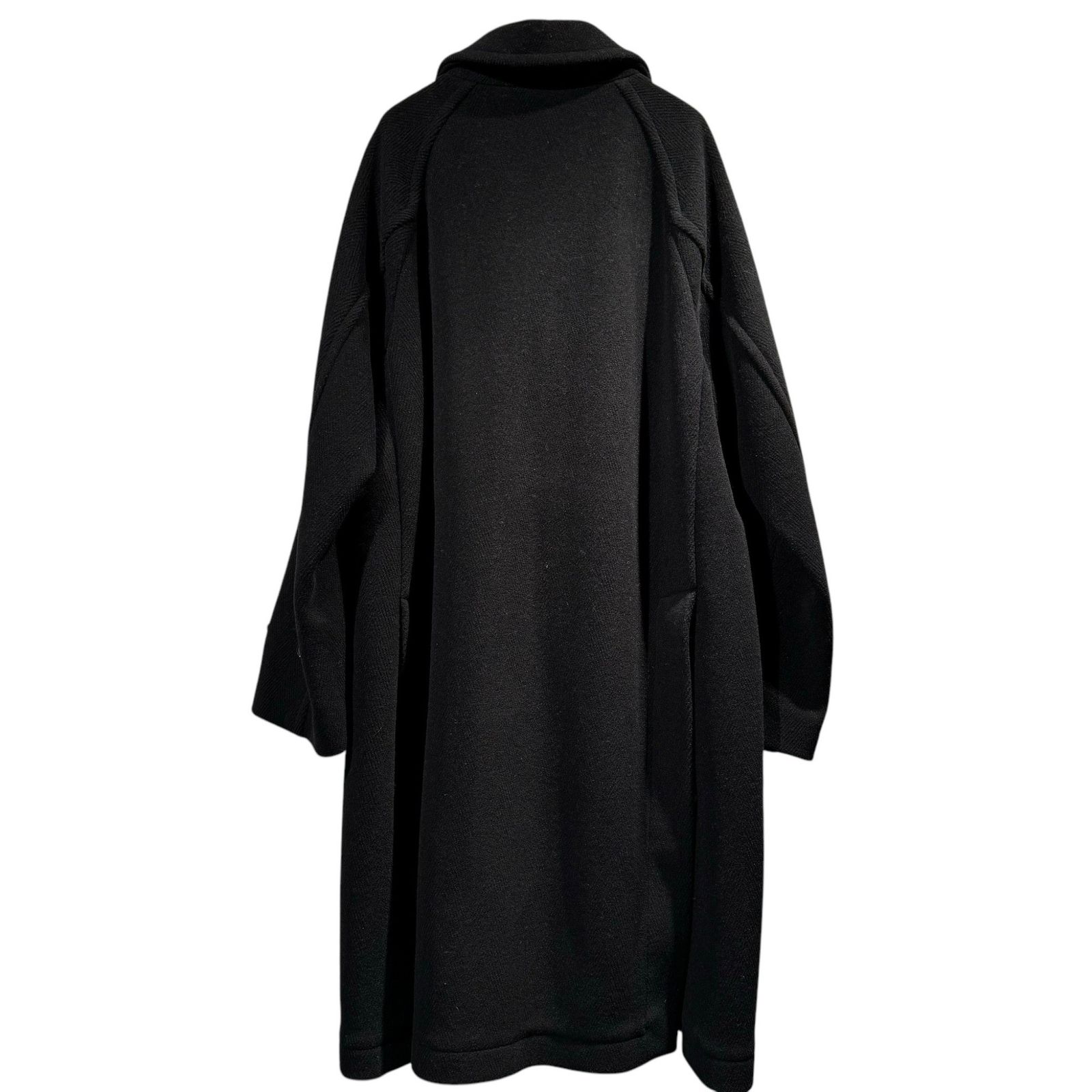 新品同様✨ マッキントッシュ ピーコート ヘリンボーン ブラック ウール 8 MACKINTOSH (マッキントッシュ) ウールヘリンボーンバルカラー