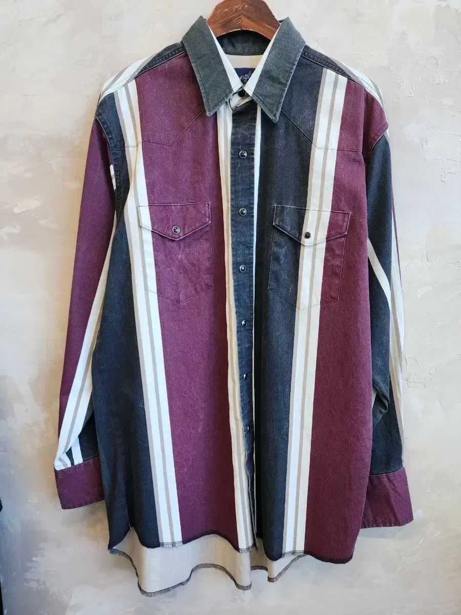 Wrangler(ラングラー) ストライプ ウエストン シャツ