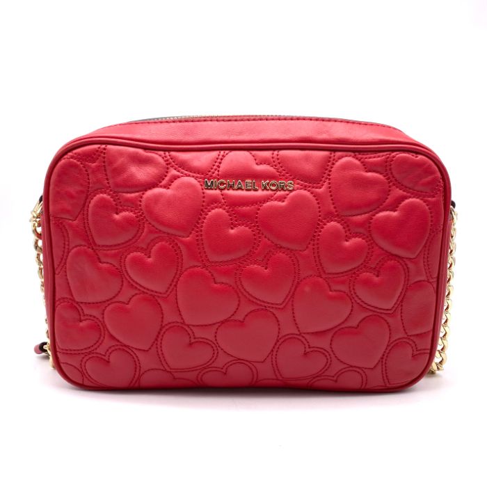MICHAEL KORS マイケル コース ロゴ ハート キルティング レザー チェーン ショルダー バッグ eH0810A