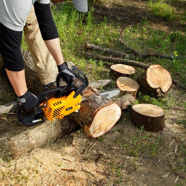 京セラ 旧リョービ エンジンチェンソー ES-3135 4051002 排気量30.1m 切断長さ350mm リヤハンドル インテンズバー 防振 チェーンソー