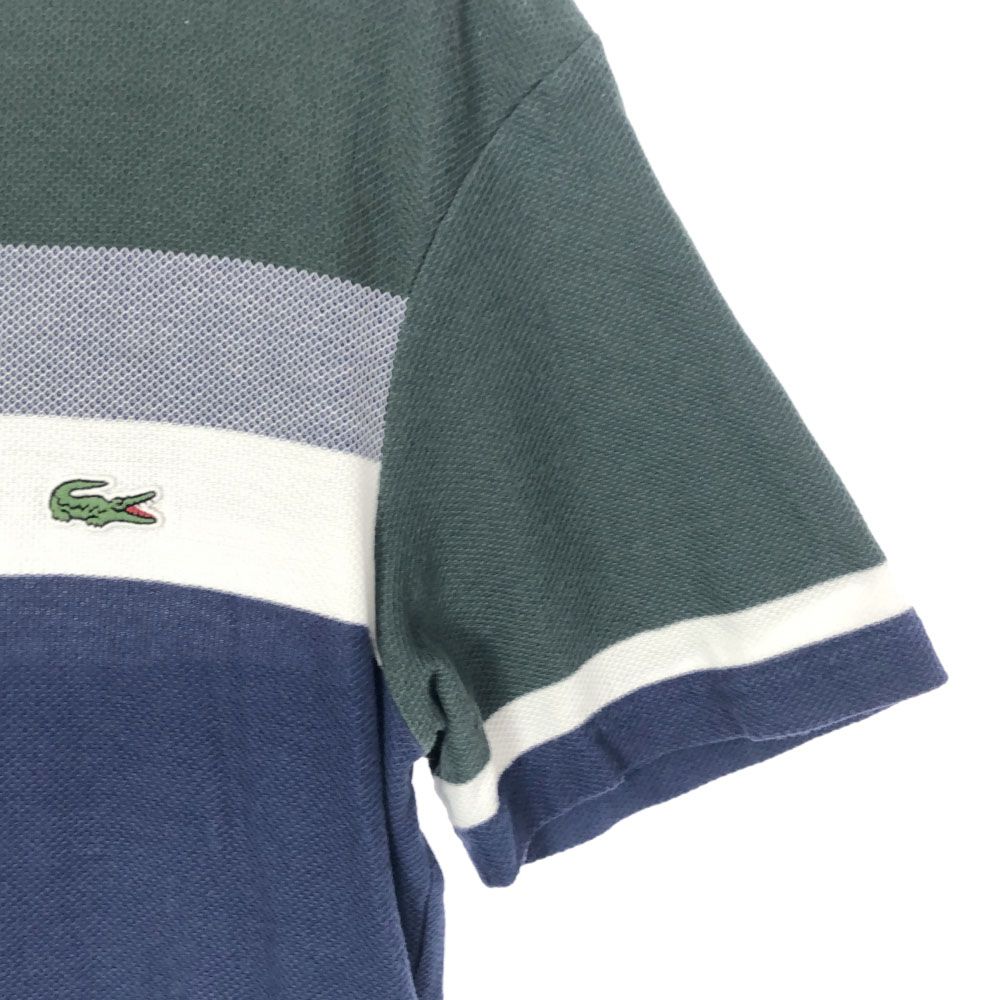 ラコステ ボーダー 半袖 Tシャツ XS LACOSTE ロゴワッペン REGULAR FIT メンズ