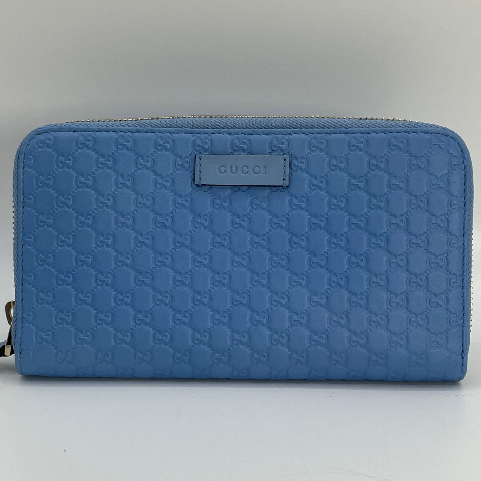 GUCCI グッチ マイクロシマ ラウンドファスナー 449391 長財布 ライト 