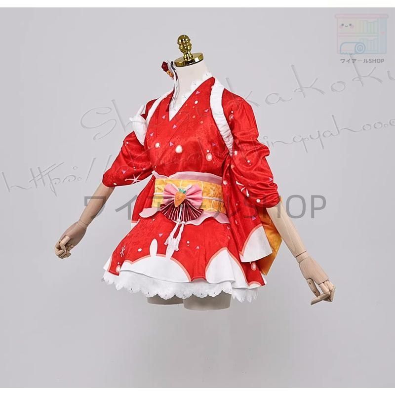 バーチャルYouTuber風 彩虹社 VTuber 兎田ぺこら Usada Pekora コスプレ衣装ウィッグcos靴 演出服 cosplay 変装 仮装ハロウィン