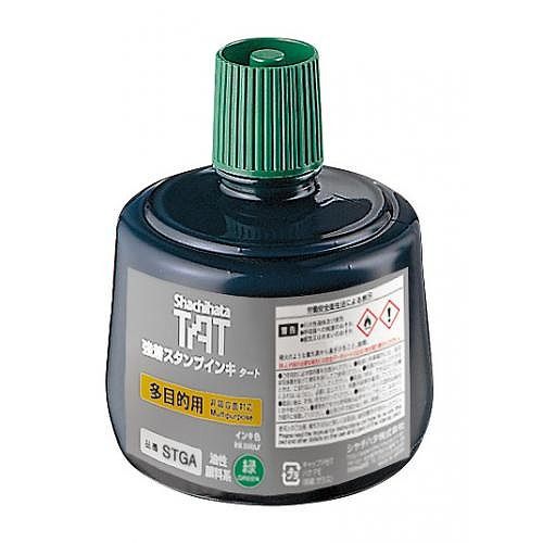 シヤチハタ 強着スタンプインキ タート 緑 大 多目的用 STGA-3-G 42613