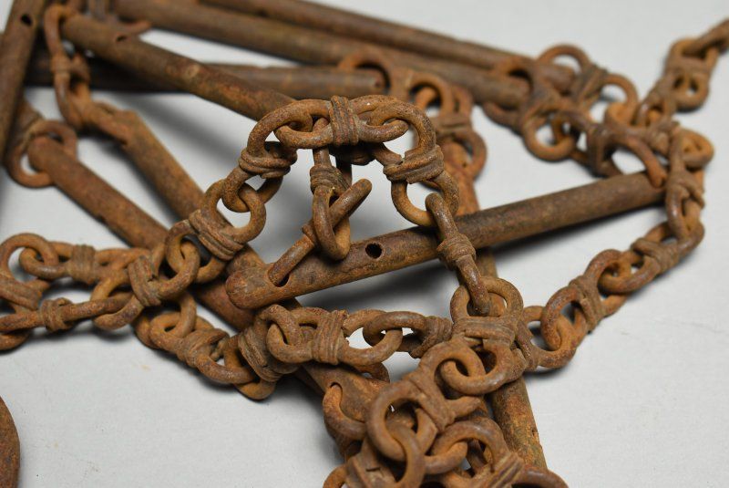 蔵A5033 時代 鉄造 釜鎖 遠州流家元 初出し品 古箱 WWW_IBETON_RU