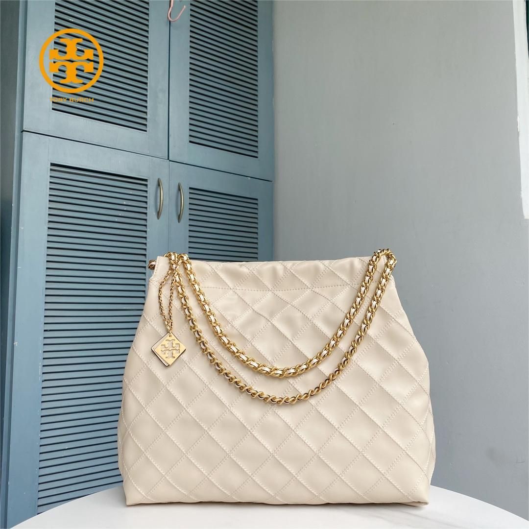 TORY BURCH トリーバーチ FLEMING SOFT DRAWSTRING BAG フレミング ソフト ドローストリング バッグ ハンドバッグ  レディース ショルダーバッグ アウトレット チョーク #154572 - メルカリ