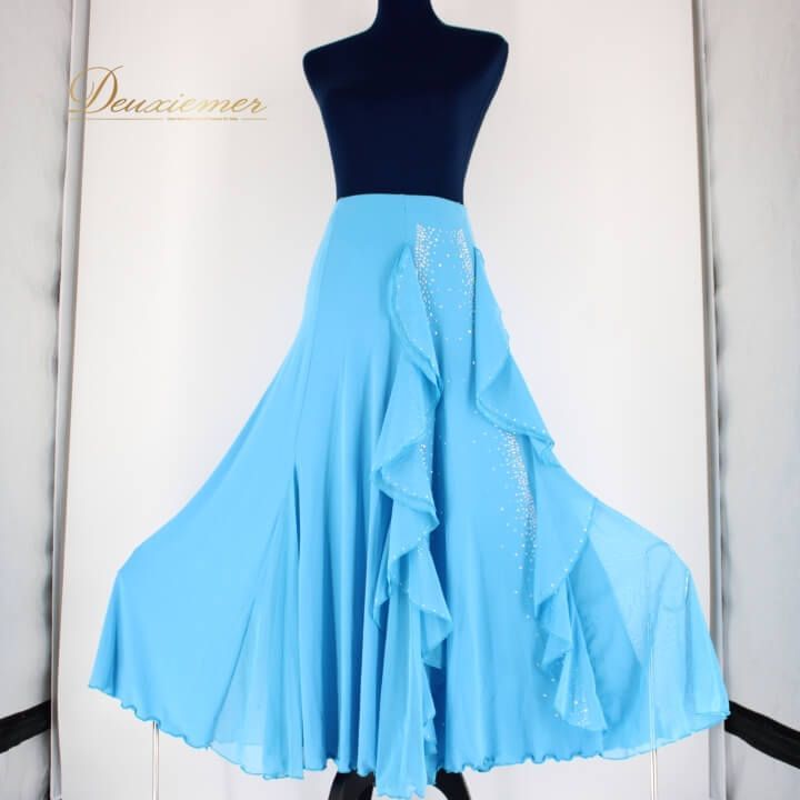 Leirena 水色の長袖ダンスドレス Leirena 水色の長袖ダンスドレス 社交ダンス 衣装 スタンダード