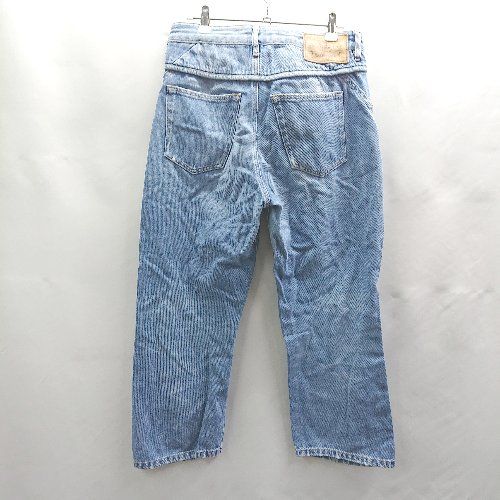 ◇ Θ DIESEL ディーゼル ダブルウエストボタンクロップドワイドデニム