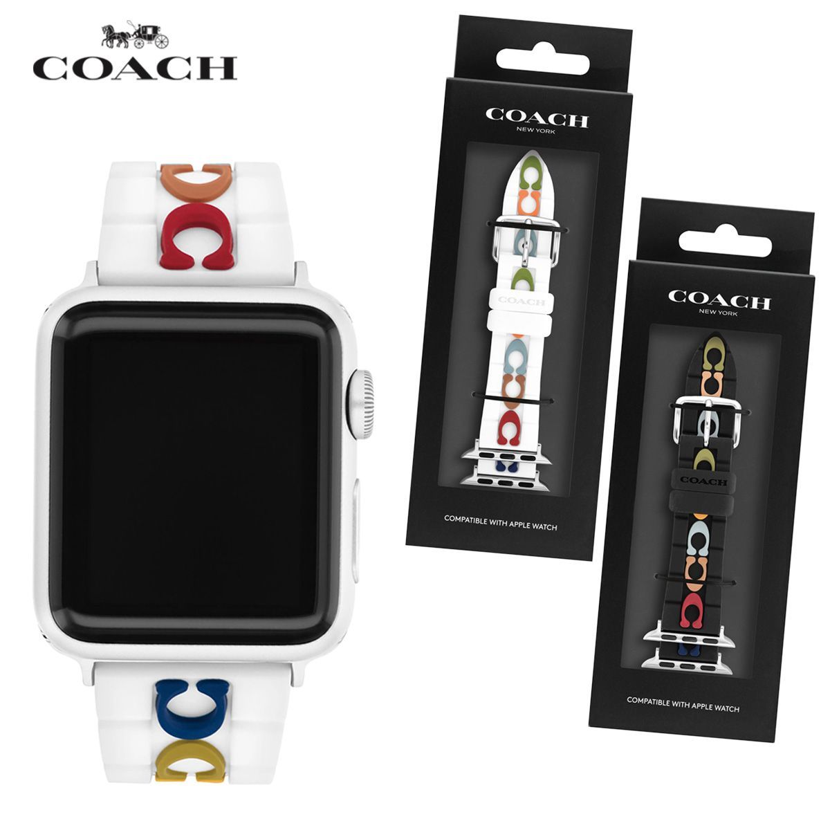 COACH コーチ Apple Watch アップルウォッチ ホワイト シグネチャー C