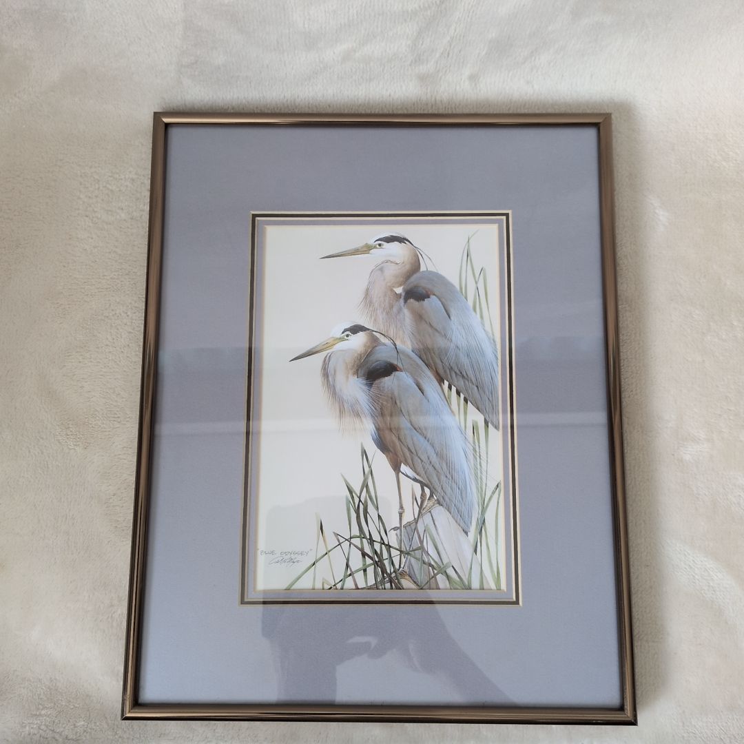 アート ラメイ ブルー オデッセイ マット加工 額入り サイン入りプリント