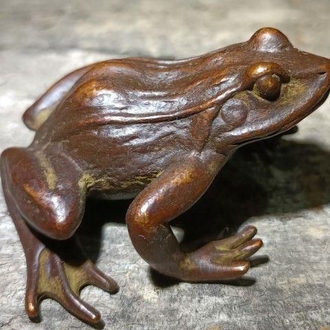 銅 細工 茶道具 香道具 蓋置 置物 カエル香挿し 銅製 - メルカリ